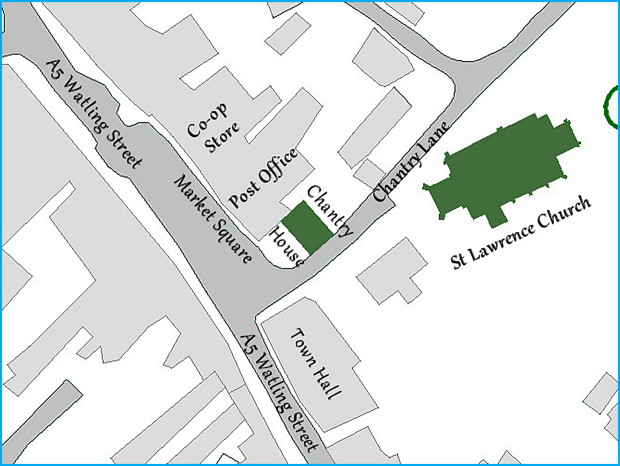 Chantry House, Towcestrer, Map