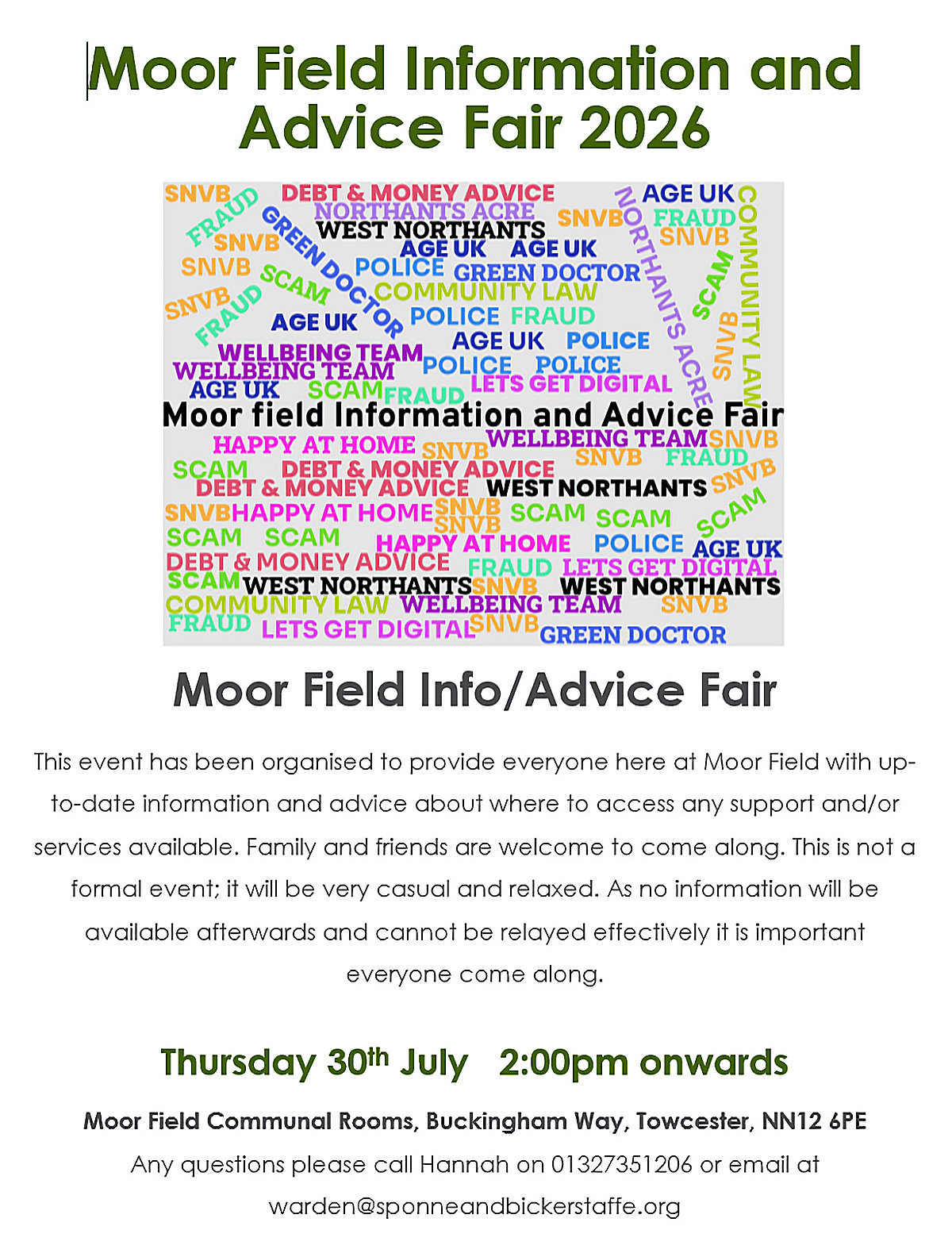 Moor Field Information and Advice Fair 2026