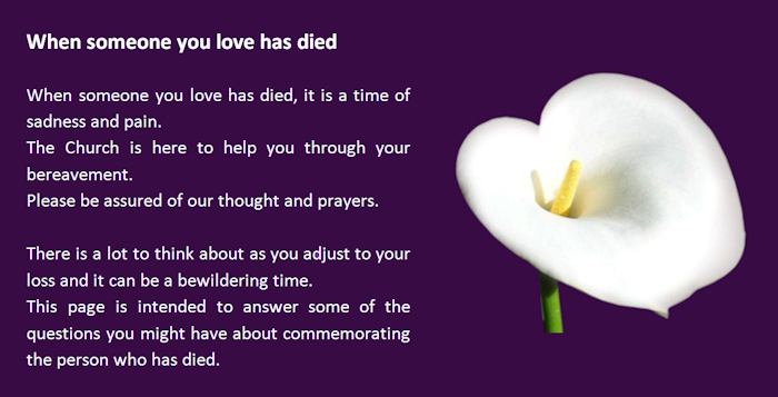 When someone you love has died