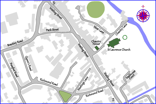 Location of the Chantry House, Towcester