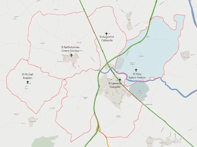 St Mary's location in the Tove Benefice